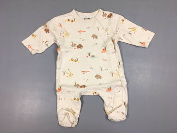 Pyjama jersey beige animaux