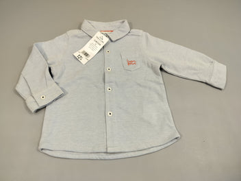 NEUF Polo m.l bleu clair 