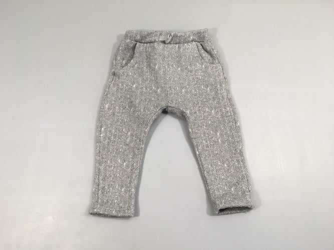 Pantalon tweed gris chevrons style tweed-Bouloché, moins cher chez Petit Kiwi