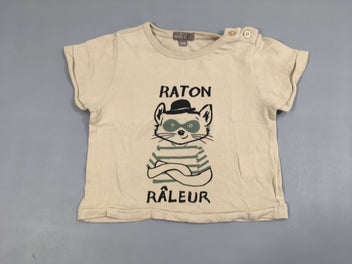T-shirt m.c beige Raton râleur