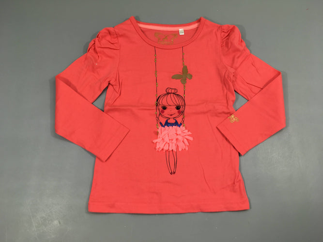 T-shirt m.l  rose danseuse tulle, moins cher chez Petit Kiwi