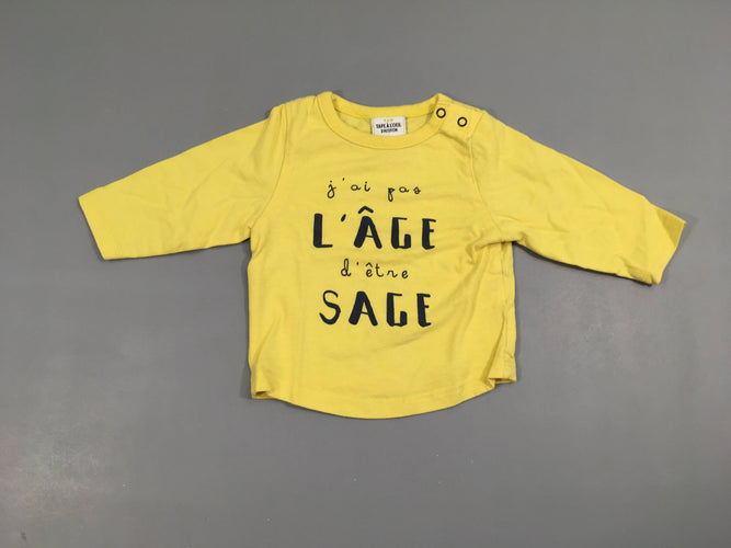 T-shirt m.l jaune âge, moins cher chez Petit Kiwi