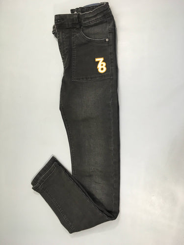 Jeans super skinny Leo noir, moins cher chez Petit Kiwi