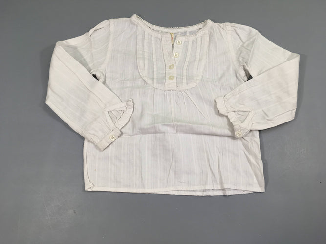 Blouse ml blanche, moins cher chez Petit Kiwi