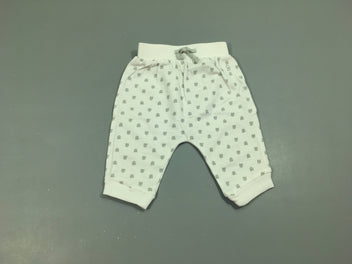 Pantalon jersey blanc oursons