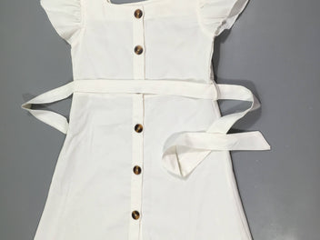 Robe m.c blanche boutonnée