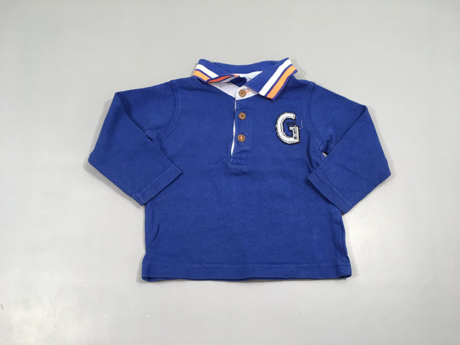 Polo m.l bleu G, moins cher chez Petit Kiwi