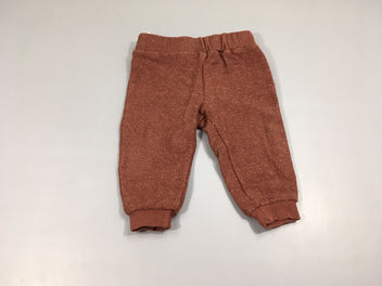 Pantalon molleton texturé brun chiné