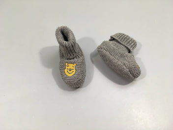 Chaussons mailles gris fourrés Winnie l'ourson, 14-15