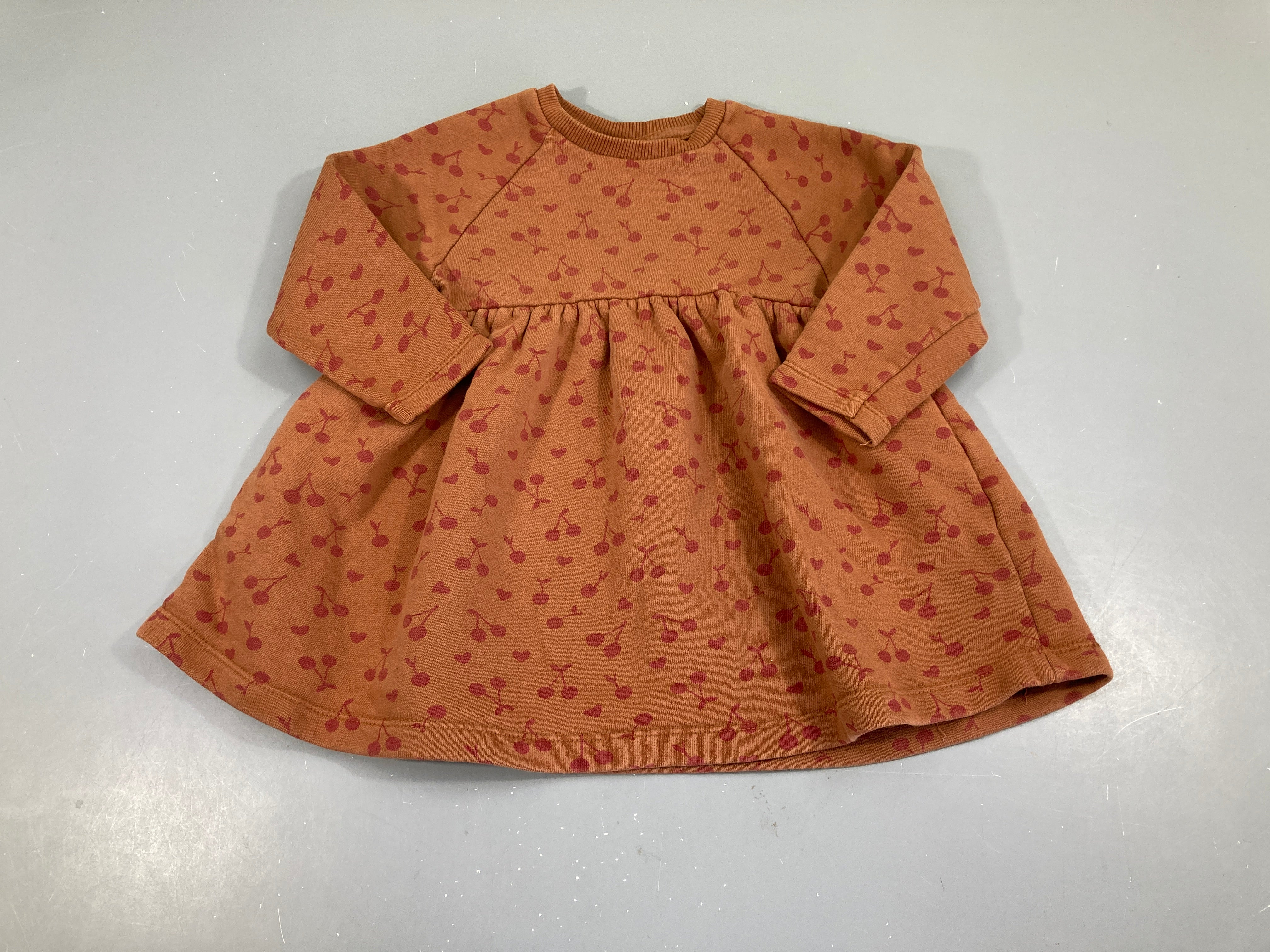 Robe sweat m.l brune cerise
