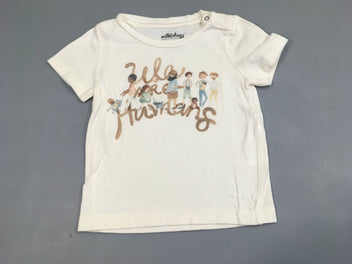 T-shirt m.c blanc cassé Humans-Légèrement bouloché