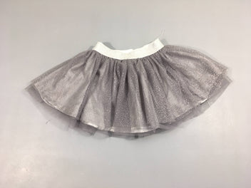 Jupe tulle gris irisé