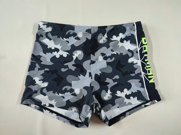 Maillot boxer imprimé camouflage gris 