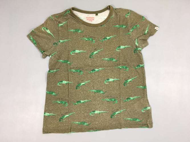 T-shirt m.c kaki croco effet moucheté, moins cher chez Petit Kiwi