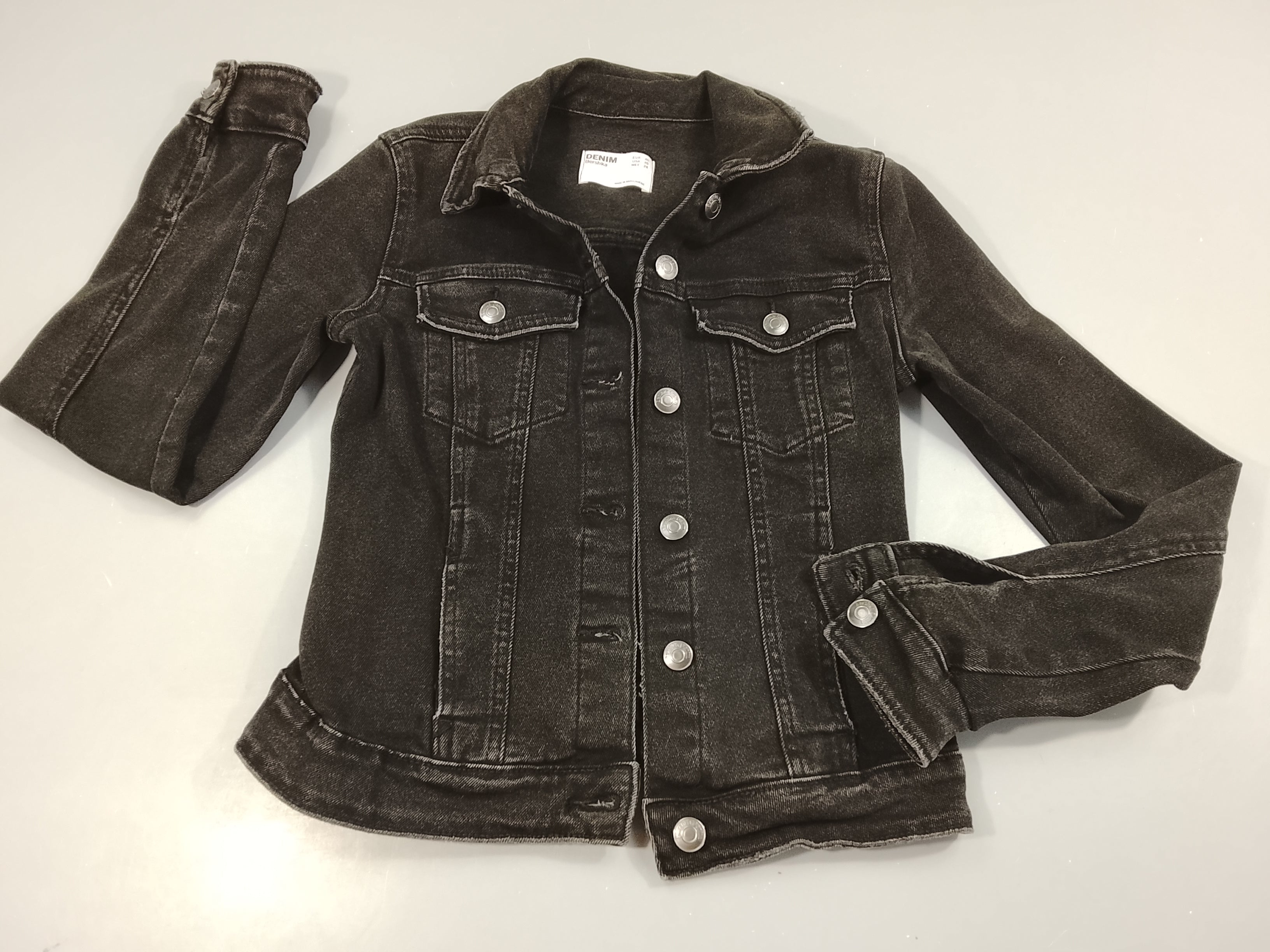 Veste en jean noir