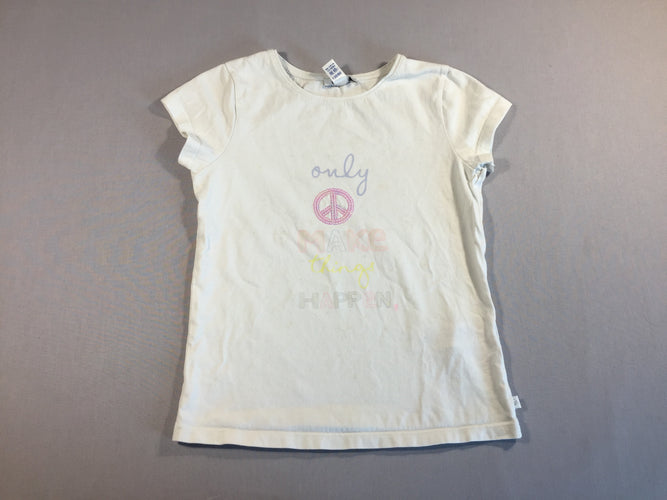 T-shirt m.c blanc "Only ... " sequins, moins cher chez Petit Kiwi