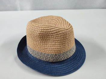 Chapeau beige/blanc/bleu 4-7 ans