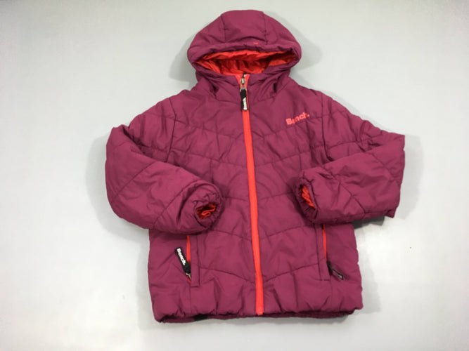 Veste zippée mauve à capuche Bench, moins cher chez Petit Kiwi