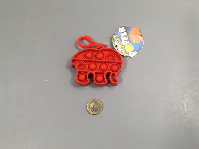 Porte clé pop it éléphant rouge, moins cher chez Petit Kiwi