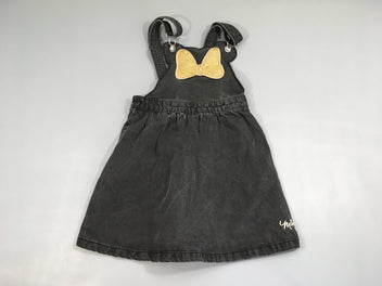 Robe salopette en jean Noir Minnie