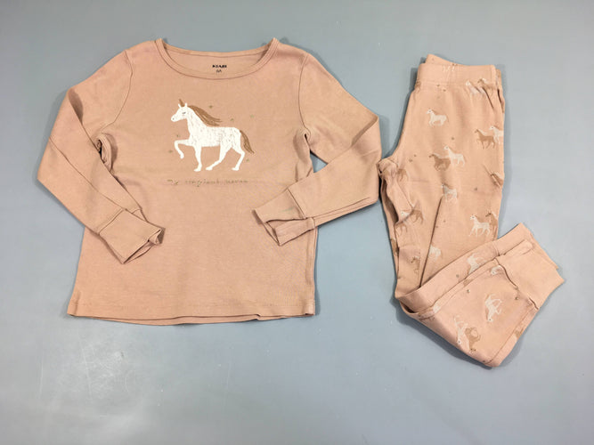 Pyjama 2pcs jersey brun clair Licorne (motif craquelé), moins cher chez Petit Kiwi