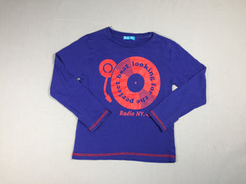 T-shirt m.l bleu flocage rouge