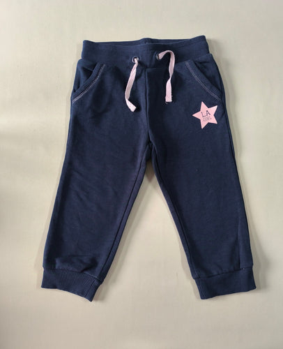 Pantalon molleton bleu marine "LA Girl", moins cher chez Petit Kiwi