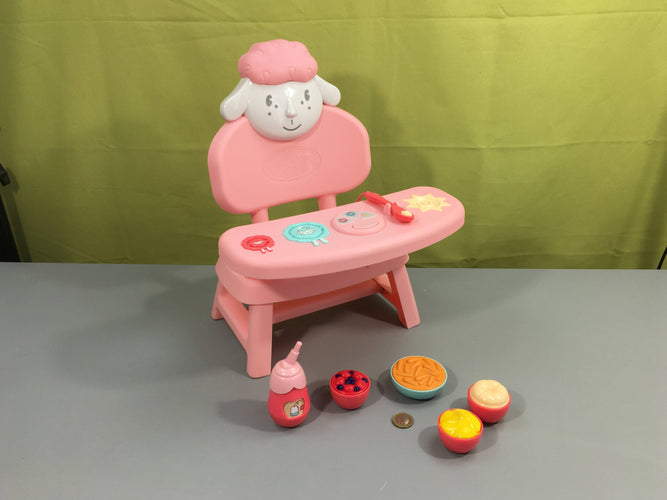 Baby Annabell chaise haute pour poupées avec 5 accessoires, moins cher chez Petit Kiwi