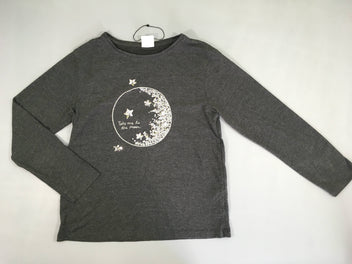 T-shirt m.l gris foncé chiné lune sequins