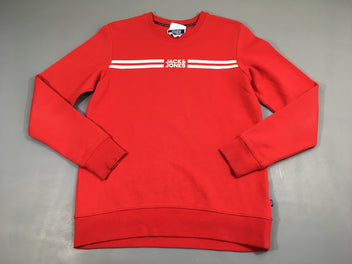 Sweat rouge Jack&jones, petit accroc à la manche