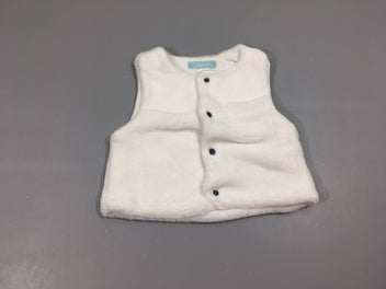 Gilet s.m blanc velours