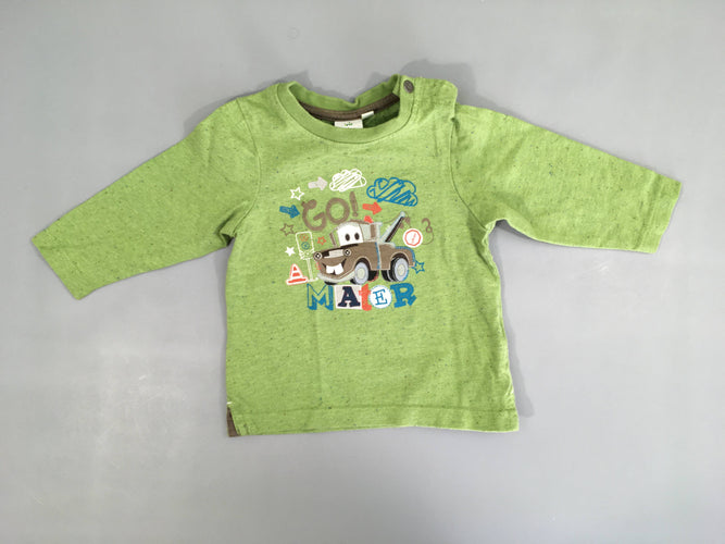 T-shirt m.l vert Go Mater, moins cher chez Petit Kiwi