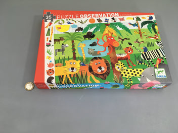 Complet puzzle observation & poster 35pc animaux