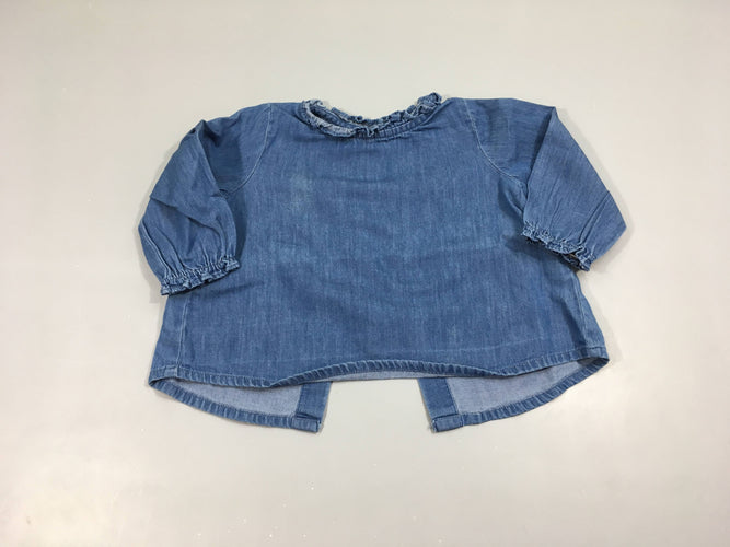 Blouse ml denim, moins cher chez Petit Kiwi