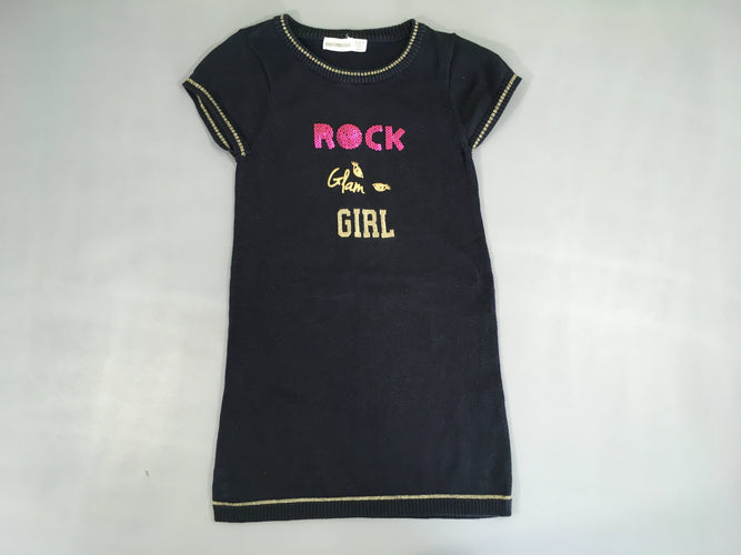 Robe pull m.c bleu foncé Rock sequins, moins cher chez Petit Kiwi