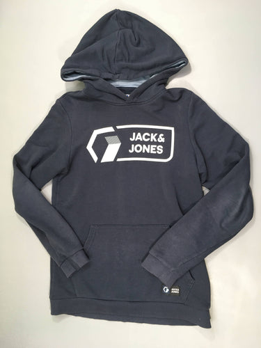 Sweat à capuche bleu foncé Jack&jones, moins cher chez Petit Kiwi