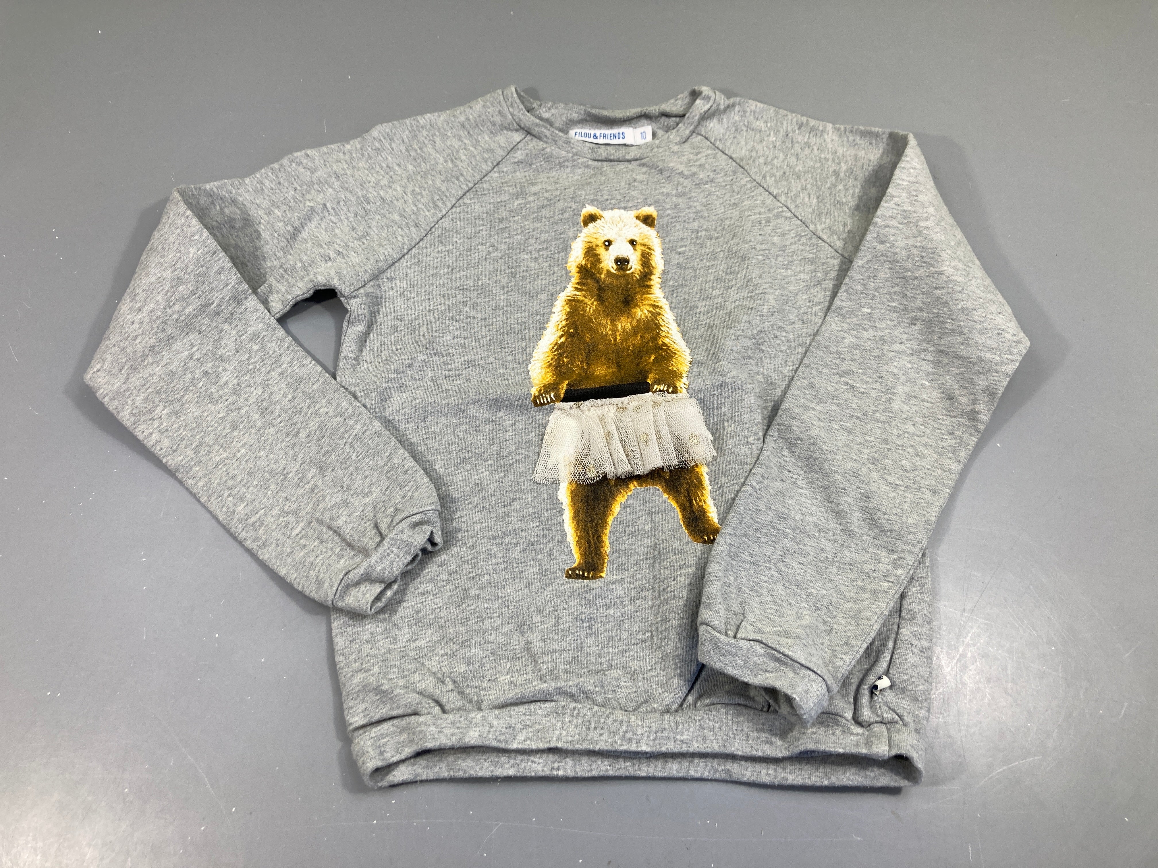 Sweatshirt gris clair, ours