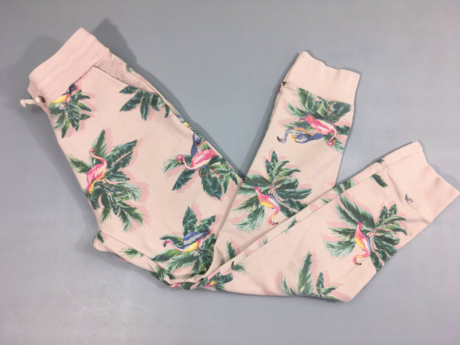Pantalon de training rose pâle oiseaux feuillage-Bouloché, moins cher chez Petit Kiwi