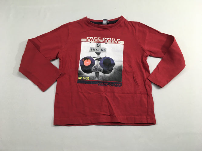 T-shirt m.l rouge Free Style, moins cher chez Petit Kiwi