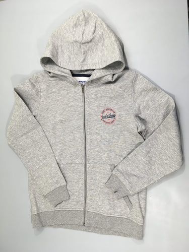 Sweat zippé à capuche gris flammé jack&jones, moins cher chez Petit Kiwi