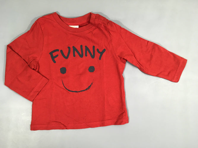 T-shirt m.l rouge Funny, moins cher chez Petit Kiwi