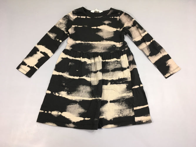 Robe m.l jersey noire/beige, moins cher chez Petit Kiwi