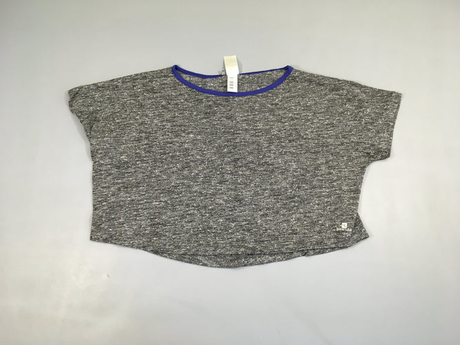 T-shirt m.c de sport gris chiné texturé moucheté, moins cher chez Petit Kiwi