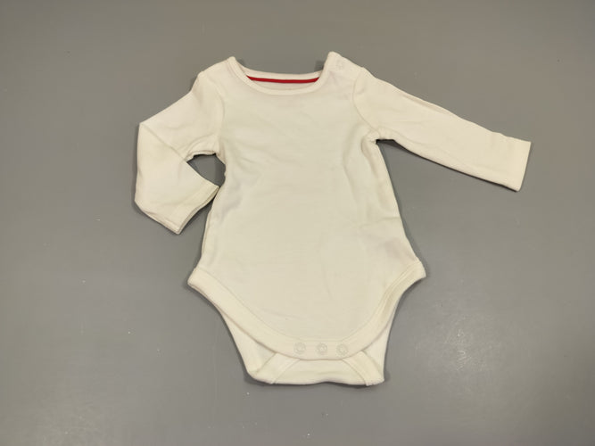 Body m.l blanc 100% coton, moins cher chez Petit Kiwi