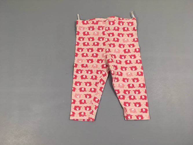 Legging rose éléphants, moins cher chez Petit Kiwi