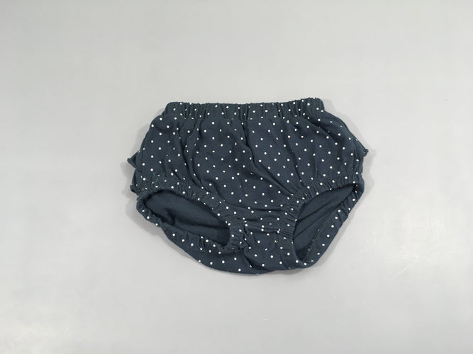 3 bloomers blanc/bleu marine pois/rose étoiles, moins cher chez Petit Kiwi