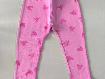 Pantalon molleton rose coeurs