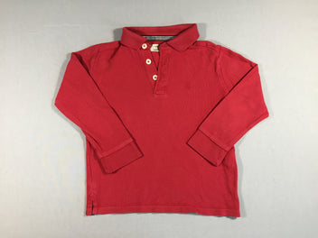 Polo m.l coton piqué rouge