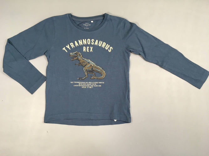 T-shirt m.l bleu dino, moins cher chez Petit Kiwi