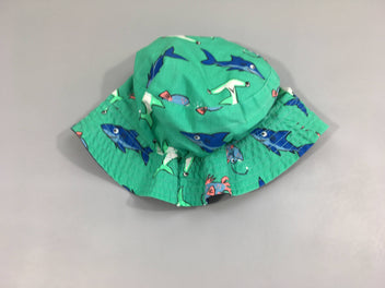 Chapeau vert requins
